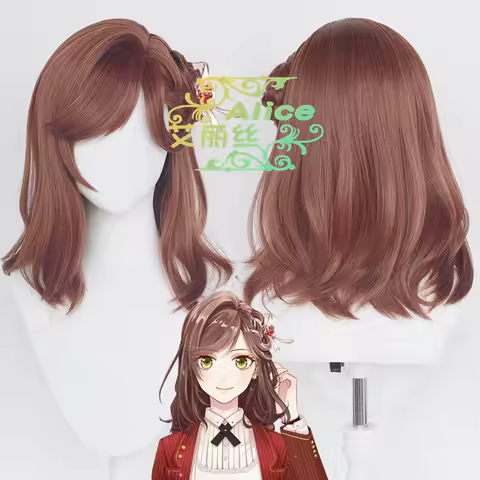 Game Tears Of Themis Auburn Long 50cm Cosplay Wigs Heat Resistant Synthetic Hair Halloween Anime Wig + Wig Cap