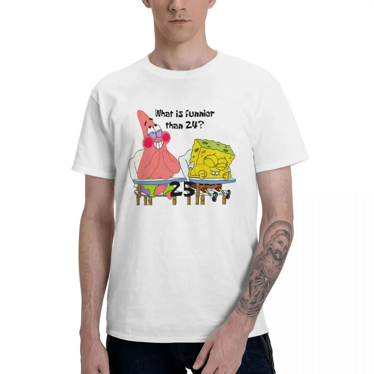 Fashion What Is Funnier Than 24 25 T Shirts Pure Cotton Round Neck Men T-Shirt Short Long Sleeve PlClassic Tees Hoodie Summer