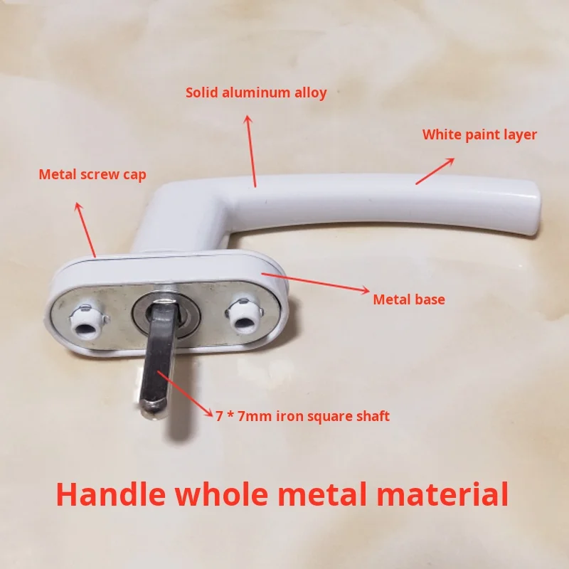 Picture 3: Full Metal Handle Plastic Steel Window Handle Translation Push-pull Inner Window Opening Rotation Handle Linkage Handle