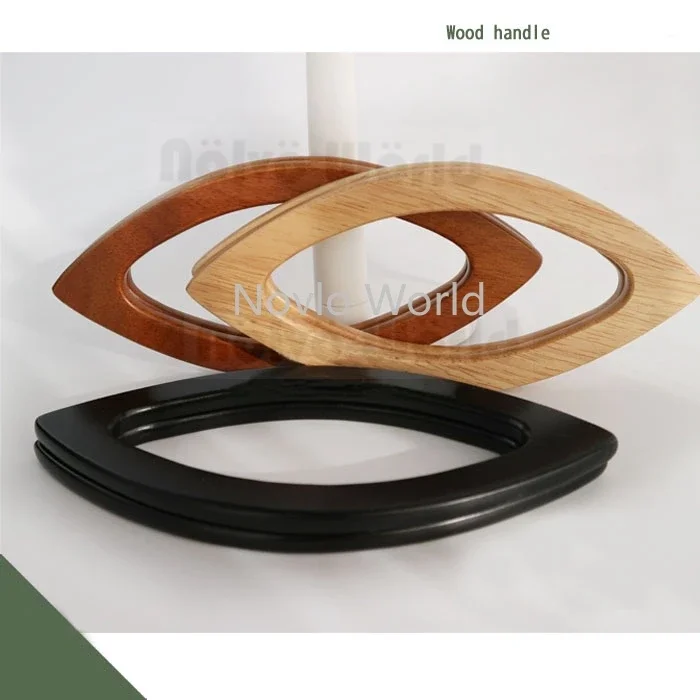 2-10-20 pieces 4 Colors 20X9.5cm lip-shape wood handle for knit bag,oka tree wooden simply crochet bag pen handles