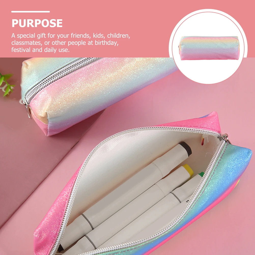 

Glitter Pencil Compact Pen Pencil Bag Plain Storage ganizer Pen Case School Supplies Kids Gift Birthday Festival Decor