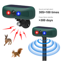 Solar Animal Repeller Ultrasonic Animal Repellent 129Db Solar Powered Animal Deterrent Motion Sensor for Squirrels Snake Mole
