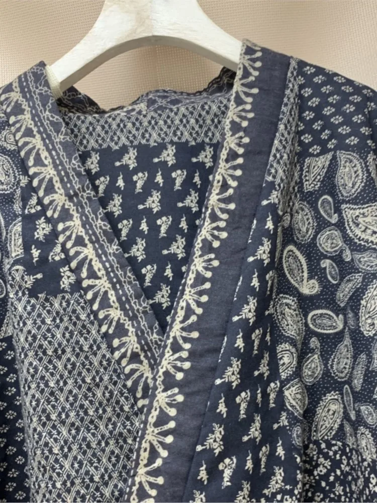 Chaqueta acolchada de otoño de gran tamaño para mujer, chaquetas con estampado a rayas a la moda para mujer, abrigos informales sueltos para mujer