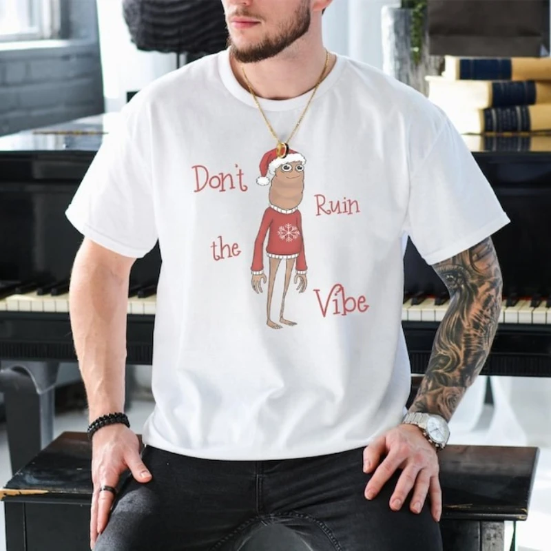 Don’t Ruin The Vibe Vintage Christmas Marcus The Worm Meme T-Shirt Funny Meme Shirts Brain Rot Shirts Marcus The Worm Merch