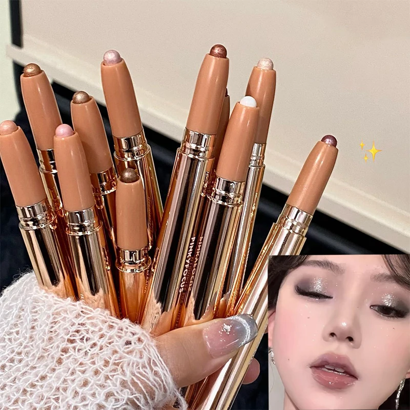 CCHATM Compact 3D Glitter Oogpotlood Parelmoer Verheldert oogcontour Betaalbare cosmetica