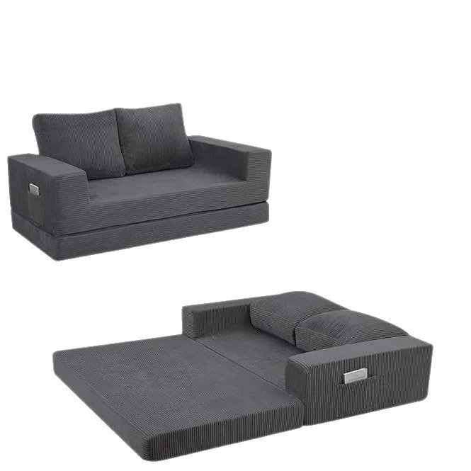 Sofá cama doble plegable de esponja comprimida para sala de estar, exportación transfronteriza de Amazon, sofá perezoso, fabricación personalizada