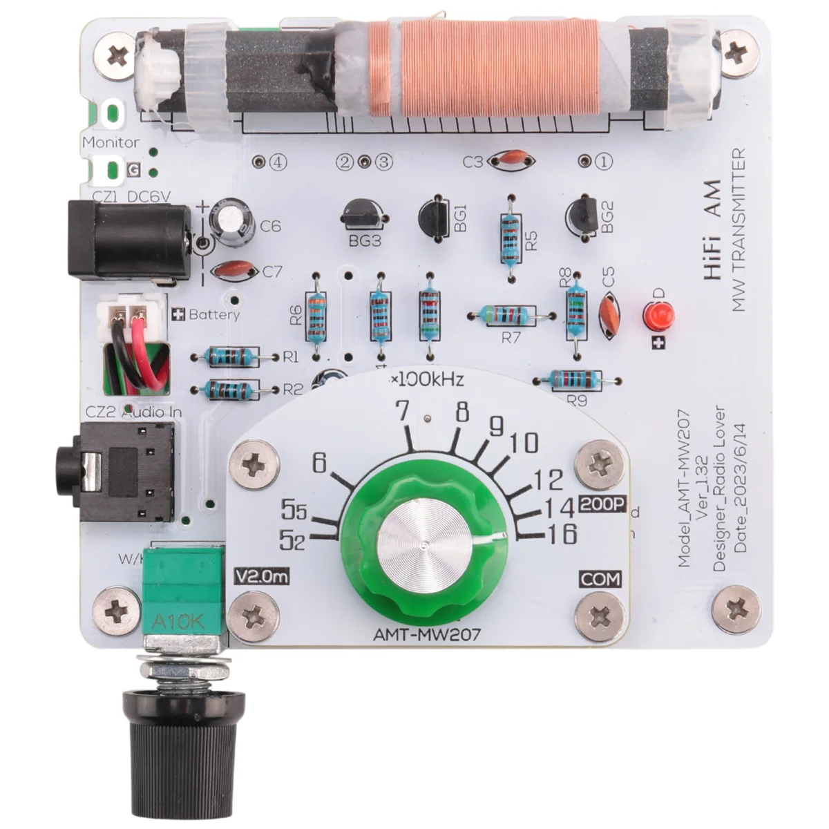 AMT-MW207 525-1605KHz MW Medium Wave Transmitter AM Radio Transmitter DIY Circuit Board 6V