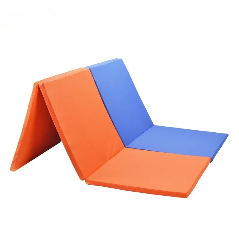 Estera de entrenamiento de gimnasia plegable de 1,8 m, disponible en azul o naranja, adecuada para entrenamientos en casa, descanso para el almuerzo familiar y más