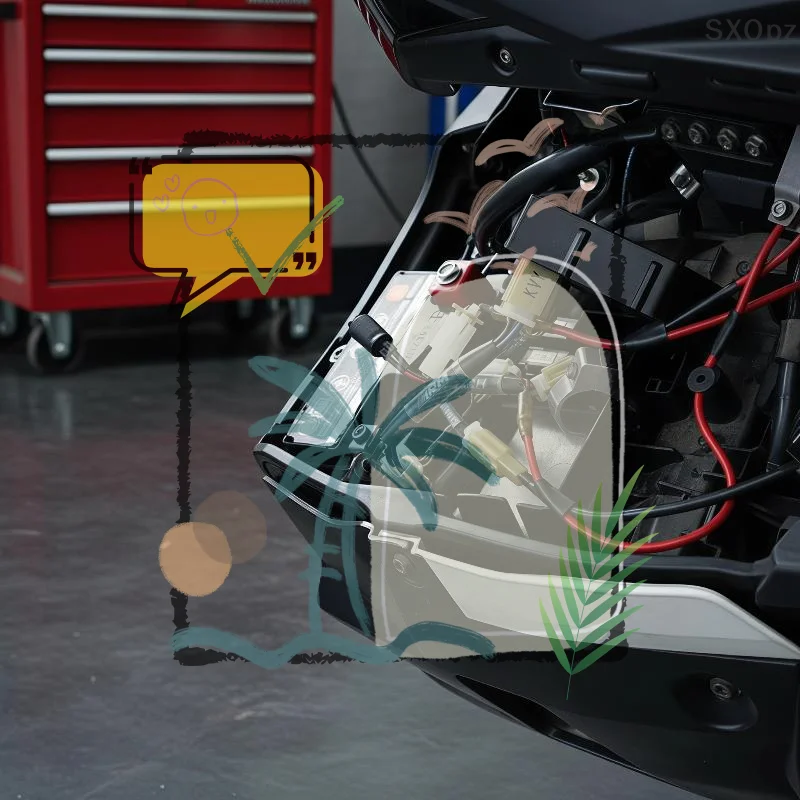 Motorcycle Modified Start Wiring Harness, Plug and Play Heat Resistant Insulation for Upgrade Repair