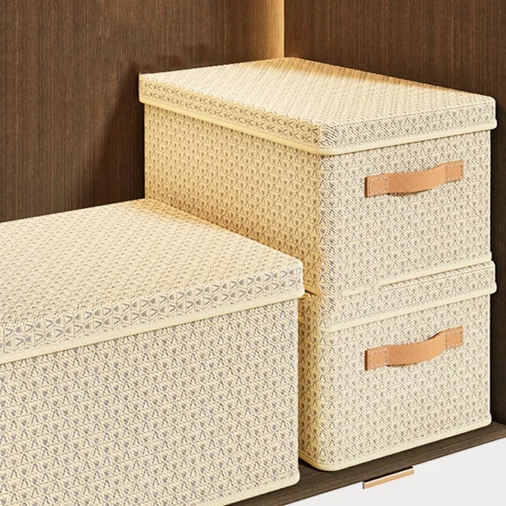 

Foldable Clothes Quilt Storage Box Space Saving Washable Wardrobe Storage Bins Dustproof Large Capacity