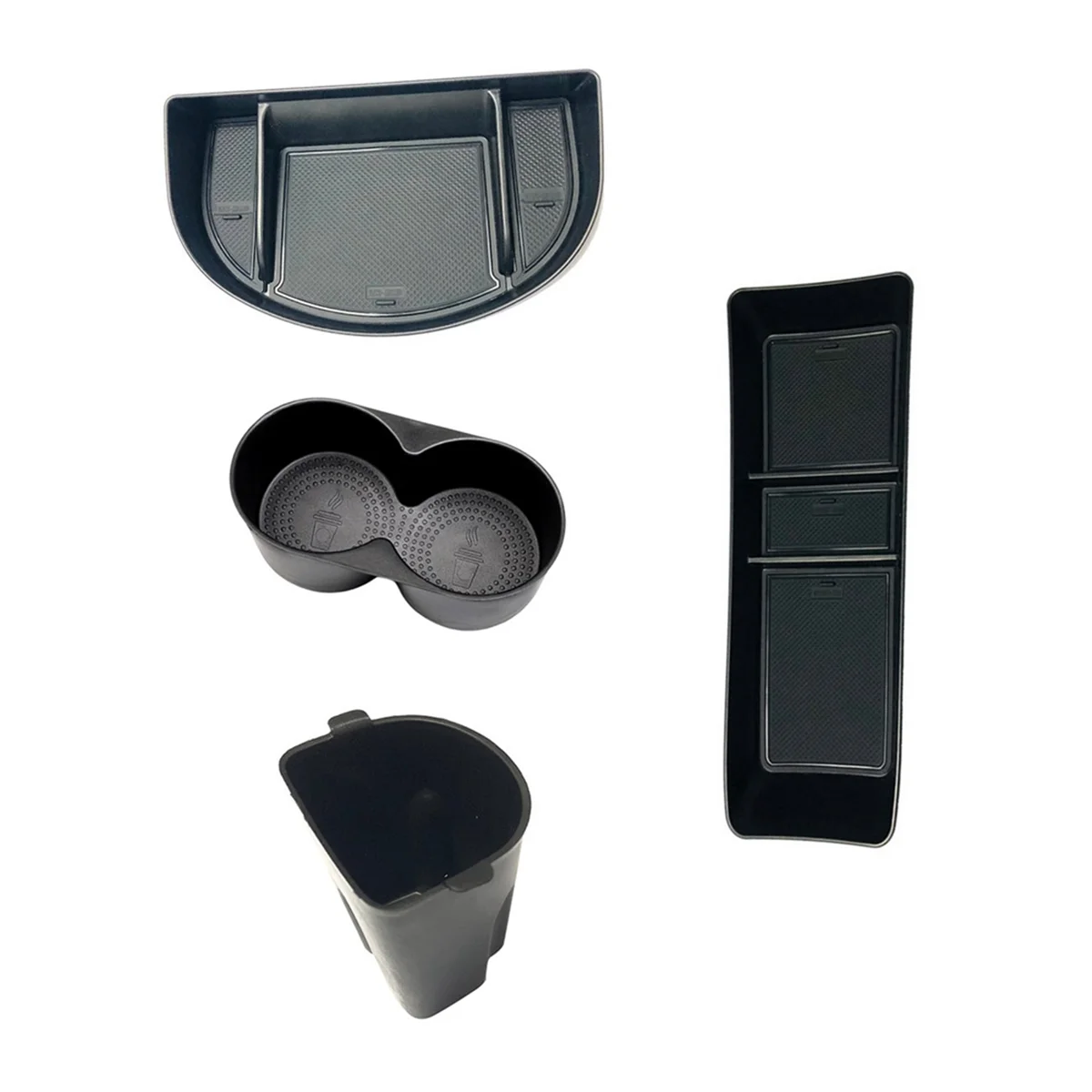 For Dolphin 2023 2024 Central Control Lower Storage Box , Water Cup Cover , Rear Screen Organizer Accessories - 4PCS