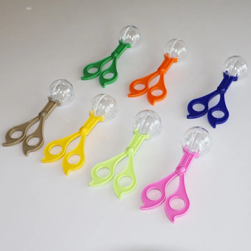 Kids Insect Catcher Ball Scissors Clamp, Safe Bug Capture Tweezers, Pet Reptile Waste Cleaning Pliers, Outdoor Nature Exploratio