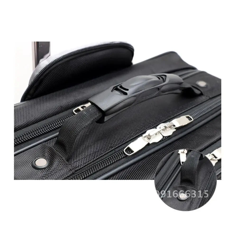 Nuevo Bolsa de viaje de 18 ", maletas impermeables Oxford negras, equipaje para mujeres/hombres con varilla telescópica giratoria de aleación de aluminio