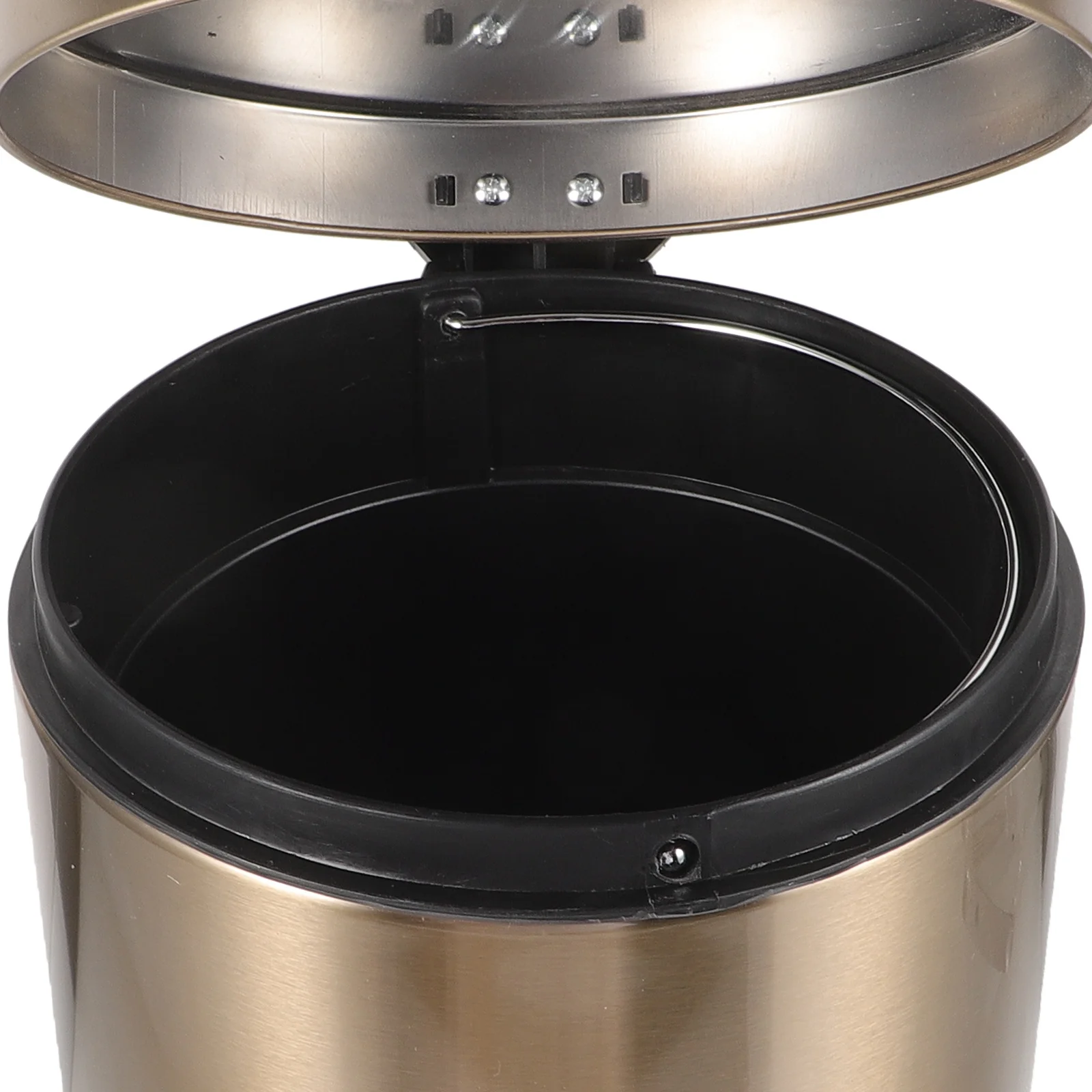 

5L Round Pedal Trash Can Stainless Steel Modern Design Large Opening for Living Room Bathroom Kitchen Office Home Use