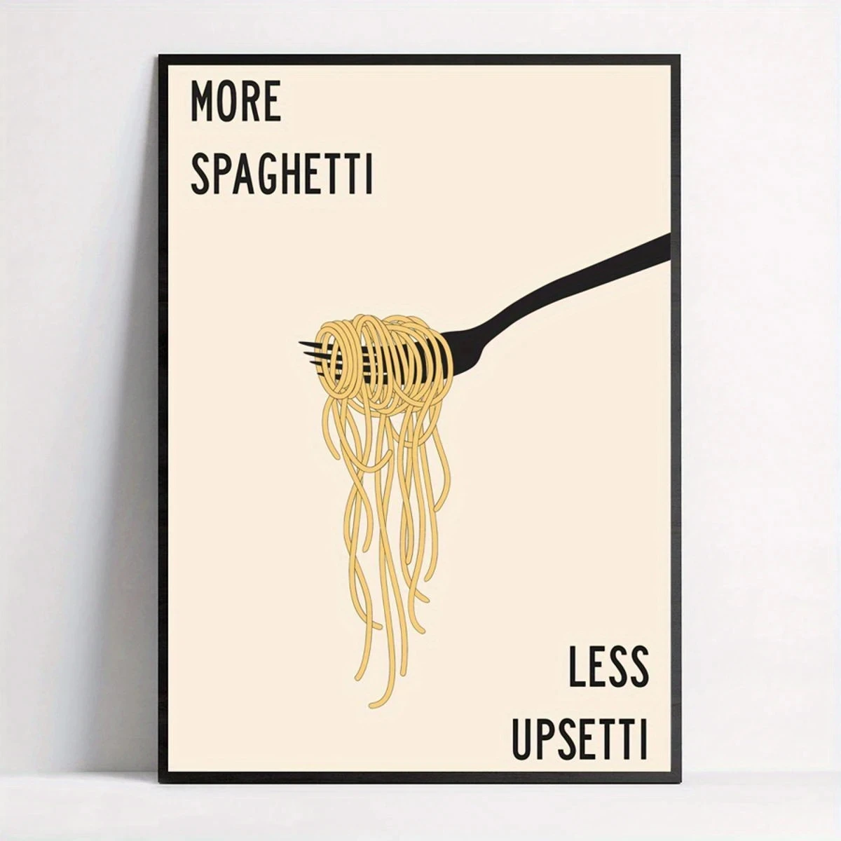 (No frame)More Spaghetti Less Upsetti Wall Art Prints Canvas Painting Poster Picture For Living Kitchen DiningRoom Home Decor
