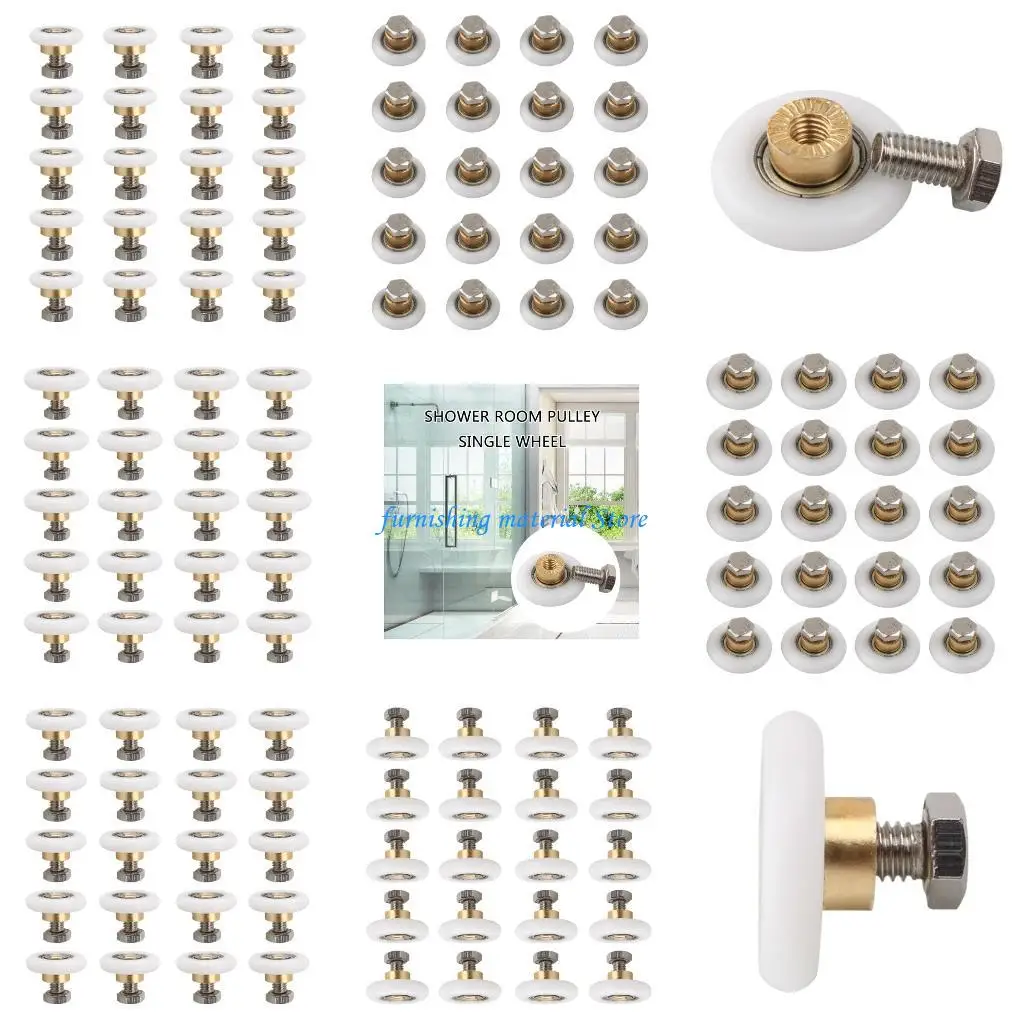 

Y5GD Shower Door Runners with Enhances Load Bearing Capacity Bathroom Sliding Door Pulleys set for Home & Hotel Bathrooms