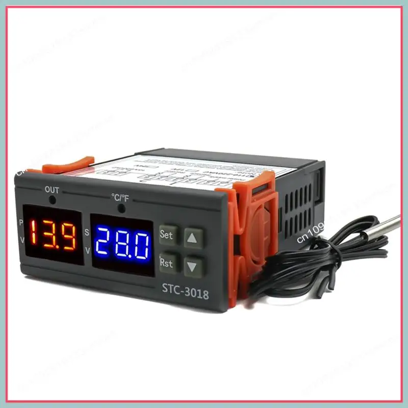 N94R STC-3018 Dual Digital Temperature Controller Two Relay Output Thermoregulator Thermostat With Heater Cooler 24V