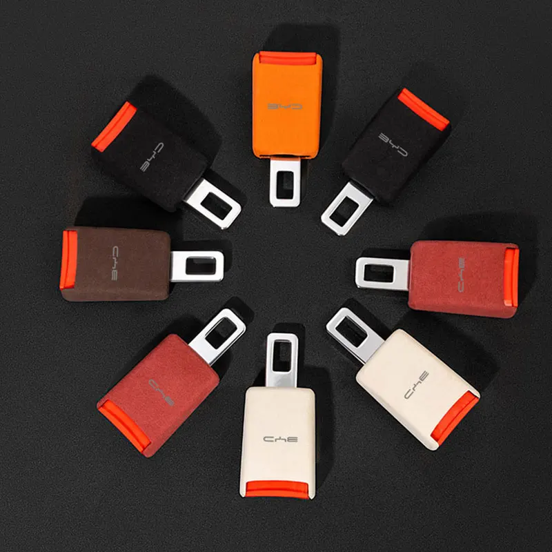 

2 шт. для BYD Song Qin Han EV Tang DM 2018 PLUS Song Pro MAX Yuan: Новые замшевые удлинители пряжек ремней безопасности, утолщенные заглушки-удлинители