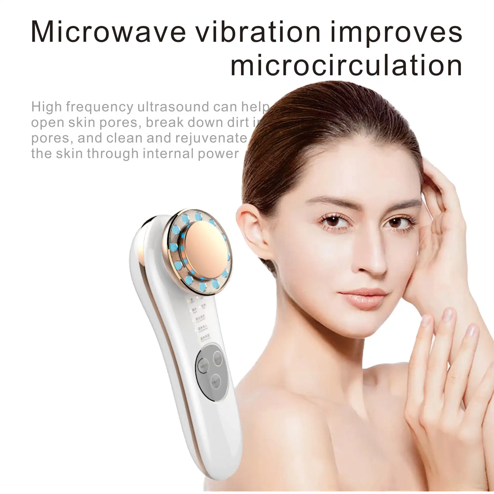 เครื่องนวดหน้า อุปกรณ์ความงามต่อต้านวัยและต่อต้านริ้วรอย เครื่องนวดหน้ากระชับสัดส่วน เครื่องมือทําความสะอาดผิวหน้ามืออาชีพ