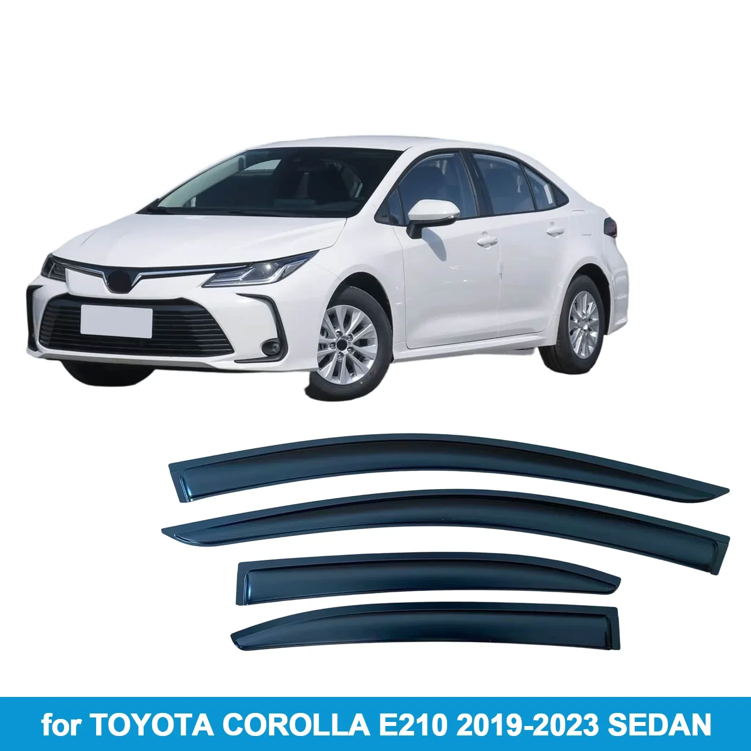 

Оконный козырек для TOYOTA COROLLA E210 2019-2023, защита от дождя, боковой дефлектор, защита от атмосферных воздействий, лента для наружного крепления