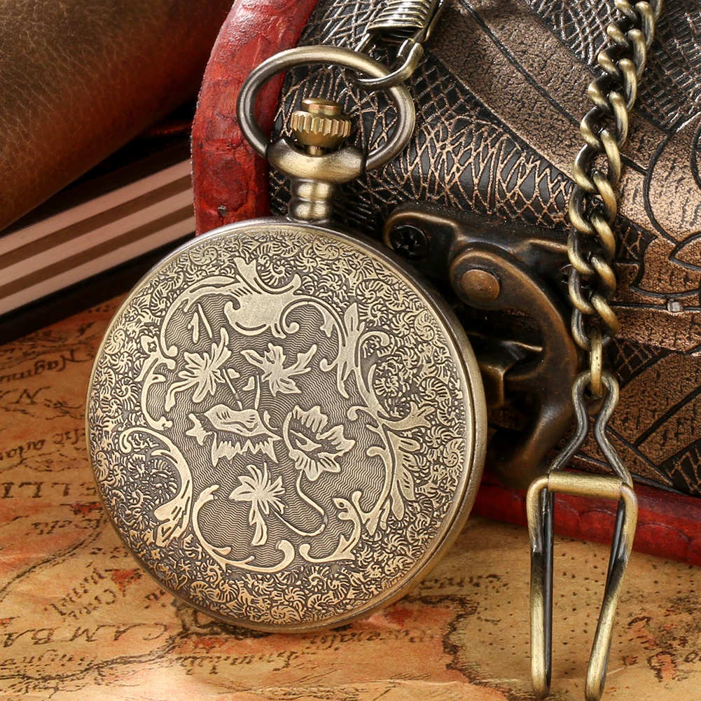 Bronze High-graded The Greatest Bro Engraved Quartz Pocket Watch Graduation Necklace Anniversary Pendant Birthday Gifts for Men