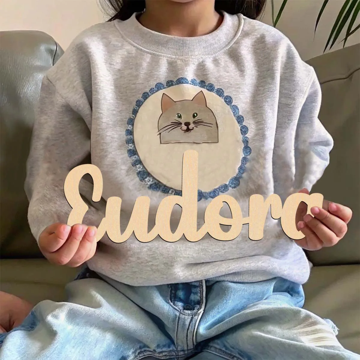 1 قطعة الكرتون eudqra مثال نص مخصص لوحة خشبية علامة خشبية قطع الليزر علامة يدويا مع حروف مخطوطة أنيقة