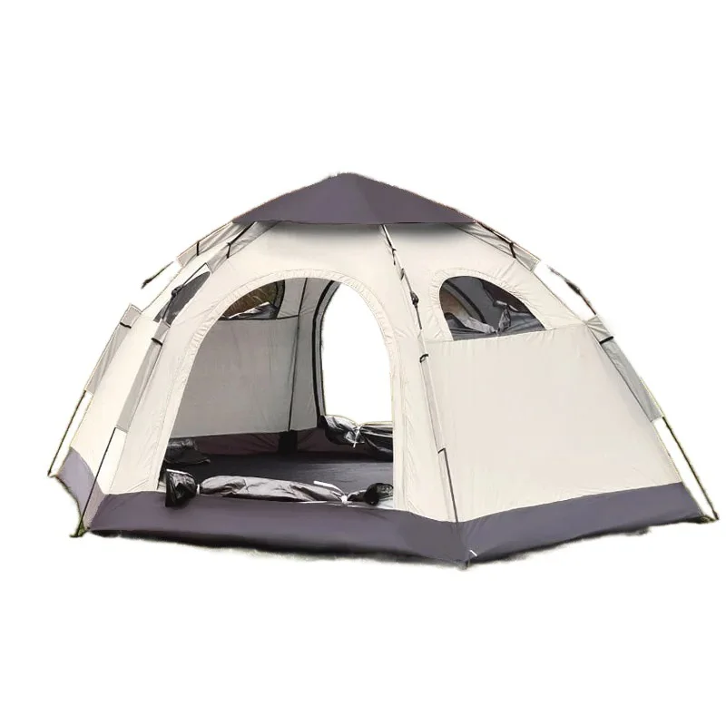 

Thickened Automatic Tent Outdoor Camping Hexagonal Field 5 People Fishing Barbecue Picnic Sun And Rain Folding