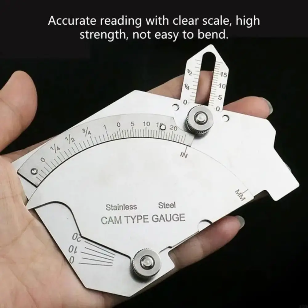 

Inch/mm Cam Type Weld Inspection Ruler Accurate Adjustable Fillet Weld Gauges Portable Stainless Steel Welding Measuring Tool