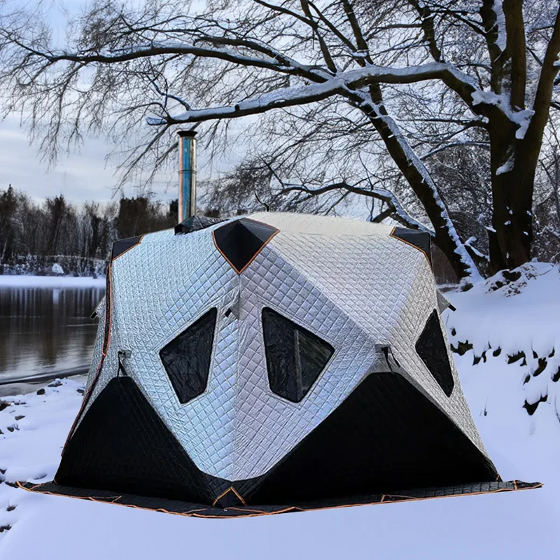 

Hot selling Wholesale Custom Logo Waterproof winter Outdoor camping insulated sauna tent portable pop up Ice Fishing Tents OEM