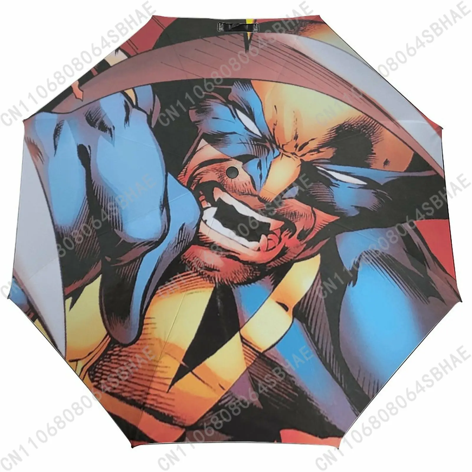

Marvel Wolverine Automatic Foldable Umbrella One Button Umbrella with Black Coating Umbrella with Matching Pouch Cosplay