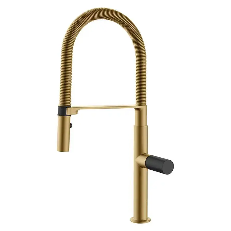 Luxury Brass Kitchen sink faucet Modern Design Hot cold water Kitchen Fauet Top Quality Pull Out Kitchen Tap 1 Hole 1 Handle