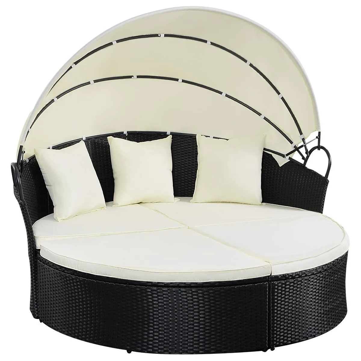 

Patio Furniture Outdoor Lawn Backyard Poolside Garden Round with Retractable