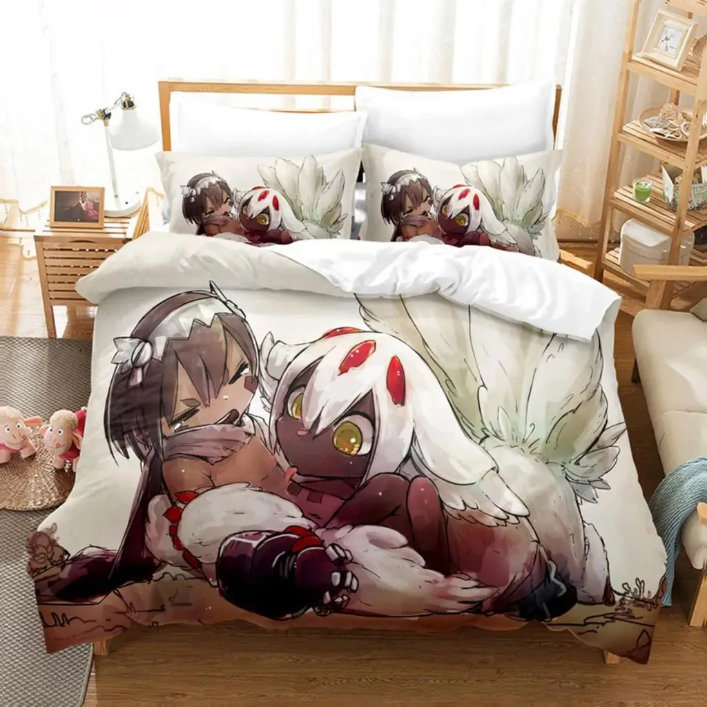 Fashion Printing Anime Made in Abyss Bedding Set Boys Girls Twin Queen Size Duvet Cover Pillowcase Bed Kids Adult Home Textiles