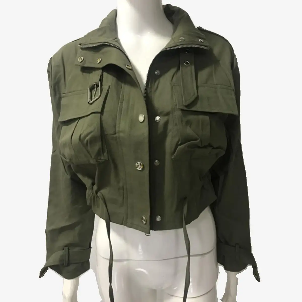 女性のオルト・ジェット秋冬服レディースコートトップスファッショナブルなスリムフィット明るい表面コサイト生地綿