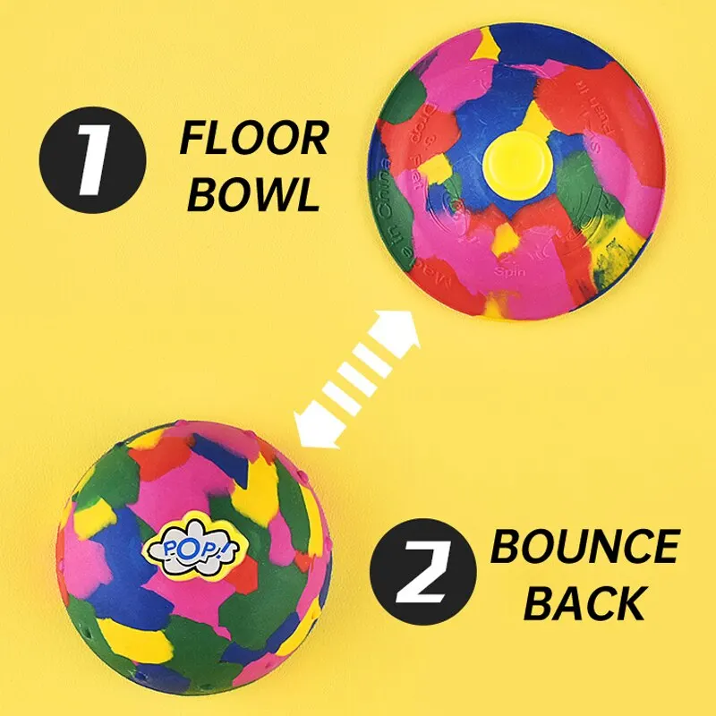 1Pc Camo Bounce Bowl Creative Outdoor Sports Hip Hop Jumps Relief Toy For Kids