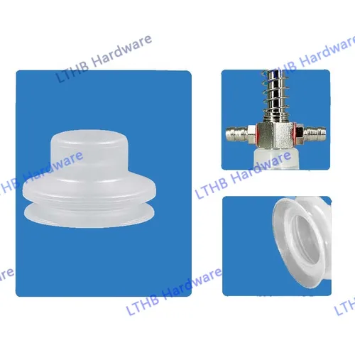Imagen 2 del producto Ventosa neumática de goma de silicona blanca, orificio de montaje de 8mm, máquina de moldeo por inyección, herramientas de automatización de brazo de Robot, 10 Uds.