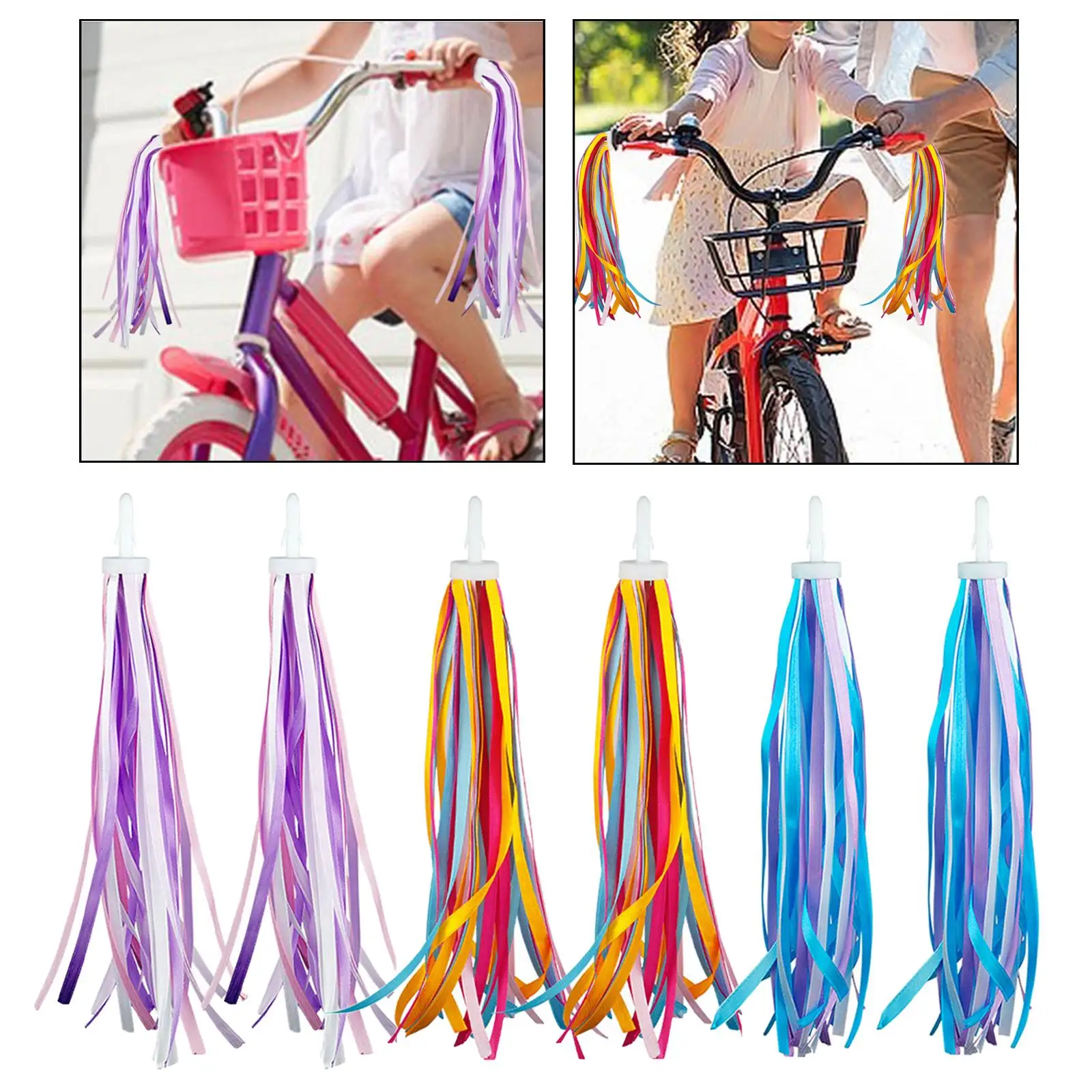 Streamers de bicicleta para niños, serpentinas de manillar de bicicleta para andar en bicicleta, triciclo para bebés