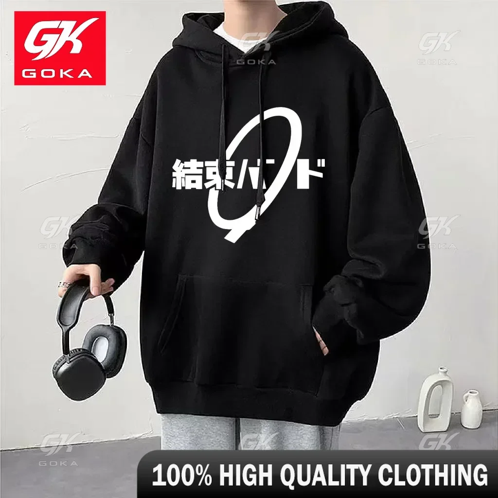 BOCCHI LE ROCK! Anime Cos! Kessoku-Sweat à Capuche à Manches sulfpour Homme, Logo du Groupe, Goto Hitori IjpiercNijika Cospaly