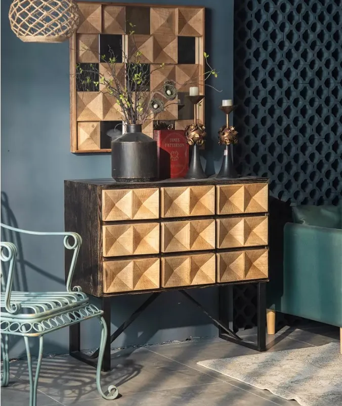 Wood Home Furnishings Modern Foyer Entry Table Desk Storage Cabinet Chest of Drawers Drawers Cabinet Organizers