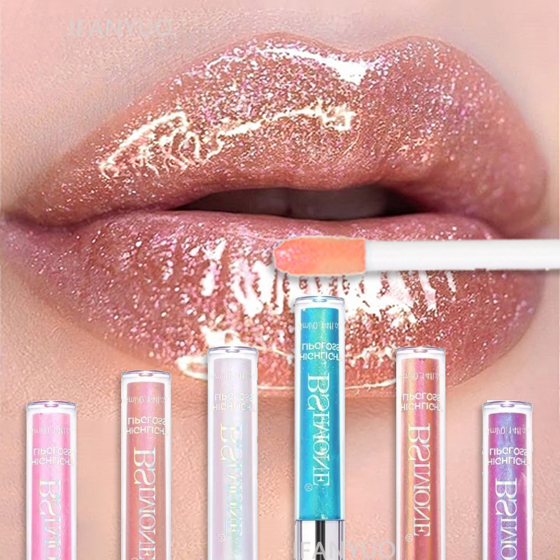  6 Colors Diamond Glitter Lip Gloss Makeup Metallic Shimmer Moist Liquid Lipstick Pearl Lip Glaze Jelly Tint Sexy Shiny Cosmetics 