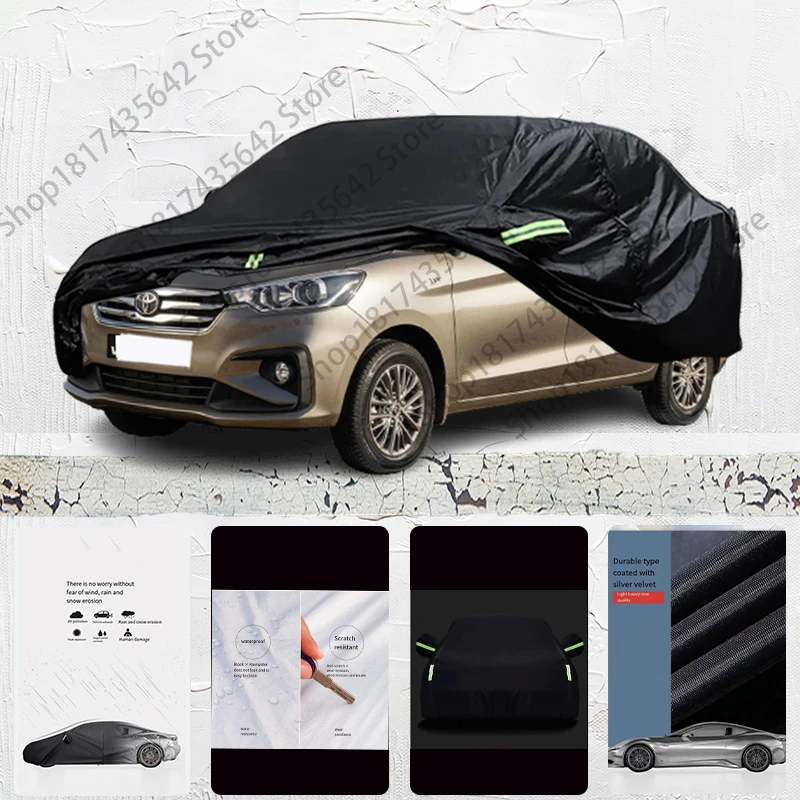 

For Toyota Rumion Anti-UV Sun Shade Rain Snow Resistant Black Cover Dustproof Car umbrella Full Car Cover Outdoor Protection