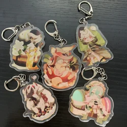 6CM Anime Made in Abyss Character Model Cosplay Acrylic Key Chains Bag Pendant Decorative Accessories Key Ring Fans Xmas Gifts