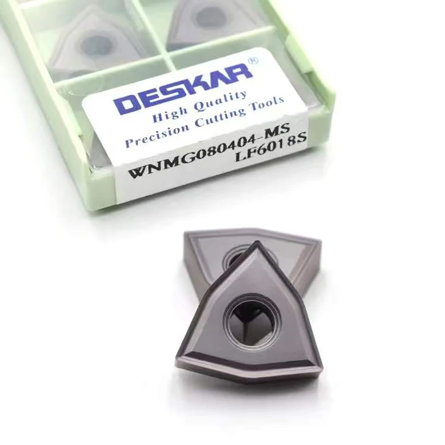 Deskar wnmg080404 wnmg080408 cnmg120408 snmg120408 snmg120408 snmg120412 ma ms lf6018 carboneto de inserção cnc torno cortador ferramenta torneamento externo