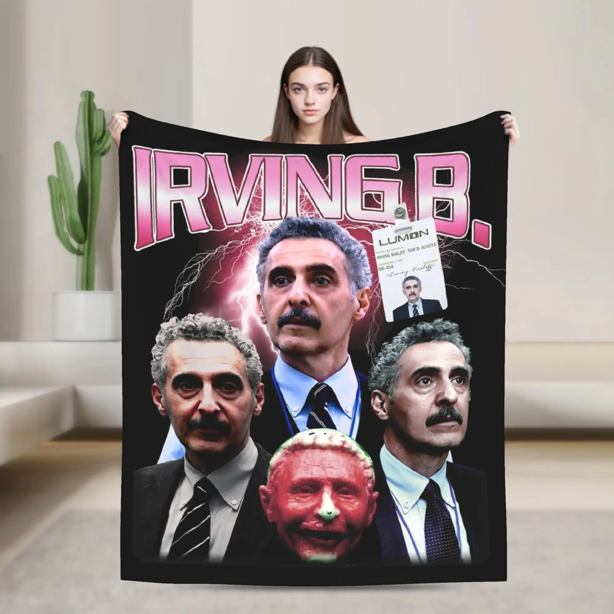 Severance Irving Bailiff Retro Movies Series Poster Blankets Flannel Textile Decor Super Warm Throw Blanket for Bed Bedspread