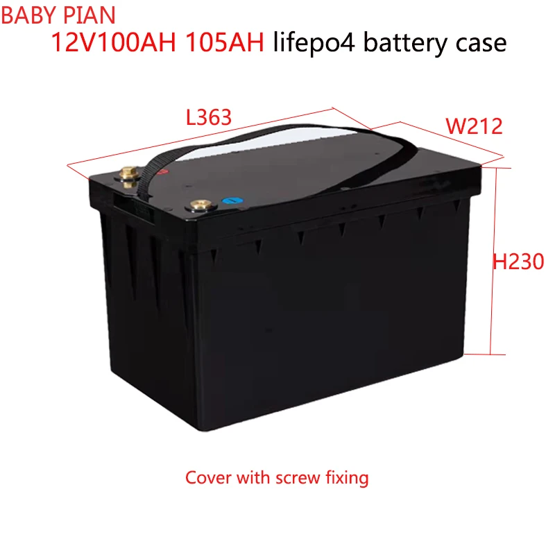 

12V 24V Lifepo4 Battery Case 80AH 100AH 105AH 120AH Solar Lifepo4 Battery Case Box DIY Solar Cells RV Battery PVC Plastic Box