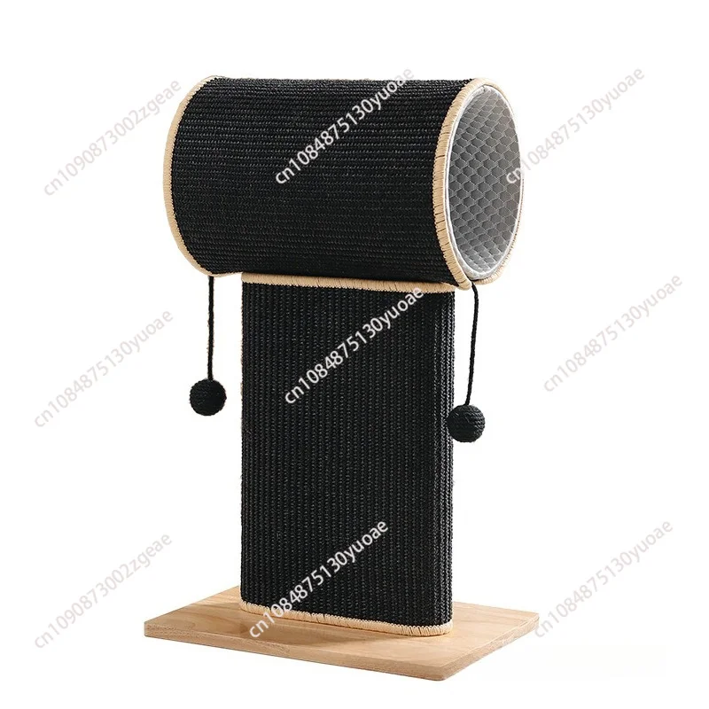 

The scratching board is wear-resistant and not easy to drop chips. Cat scratching column sisal solid wood cat claw board