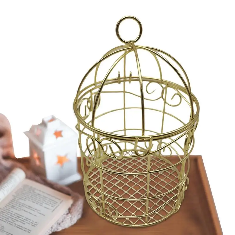 Multi-Functional Bird Cage Iron Candle Holder For Parties Home Decor Birdcage Wedding Candy Box Table Centerpiece Accessories