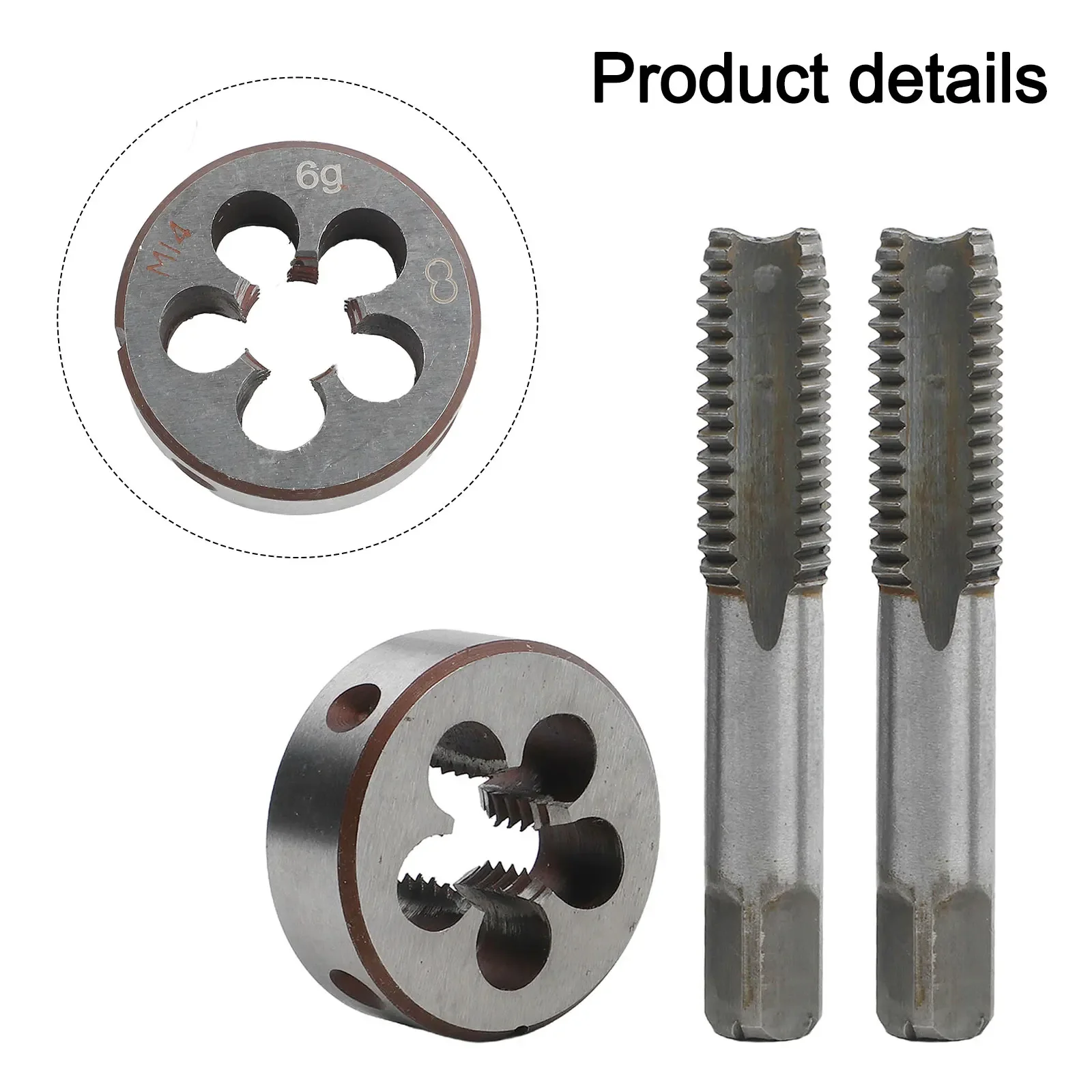 For M14 x 2 Metric Taper Tap Right Hand Thread 14mm x 2 Size High Speed Steel Material 2 Pieces Overall Length 78mm