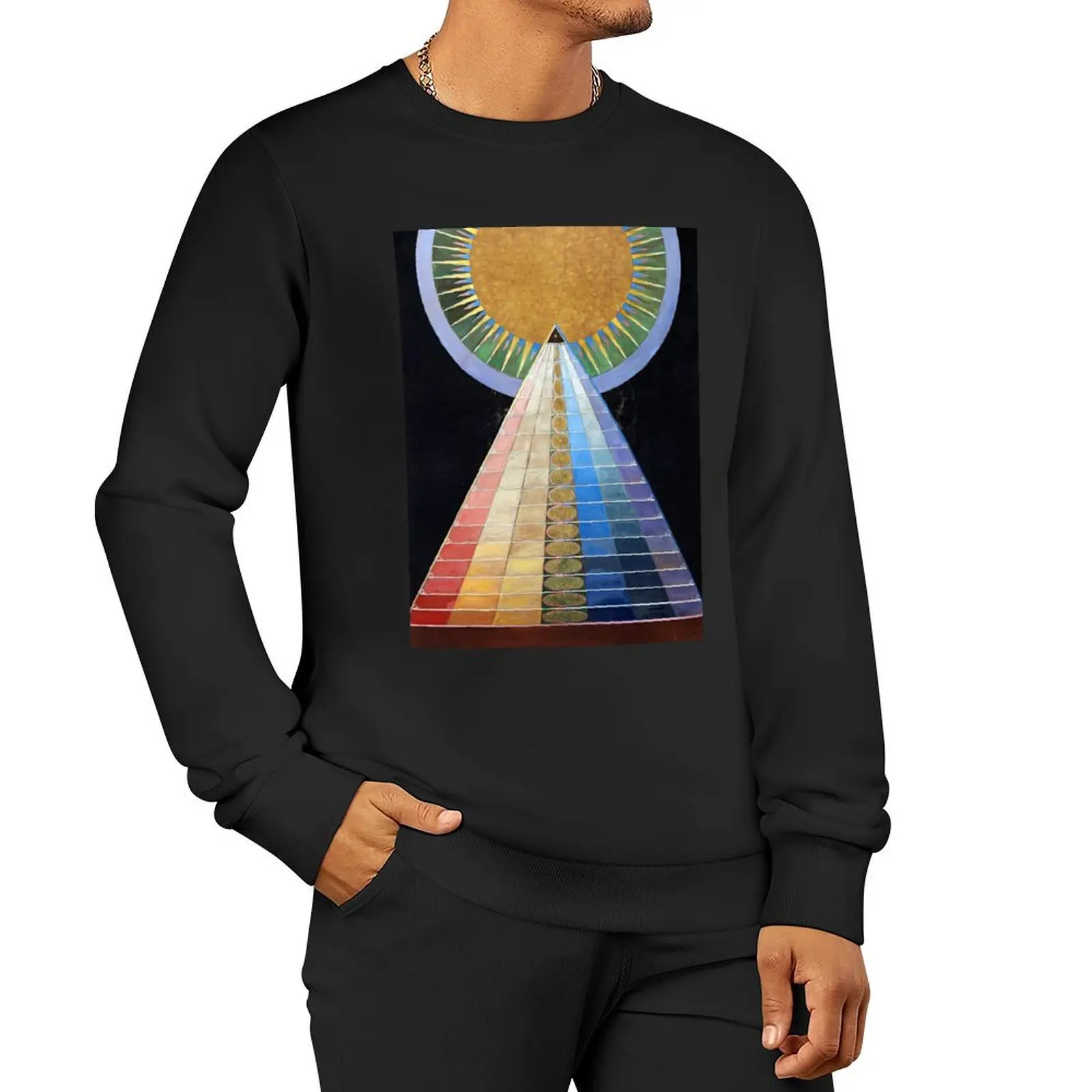 Altarpiece No 1 (1915) - Hilma af Klint Painting Pullover Hoodie men wear anime clothes aesthetic sweatshirts