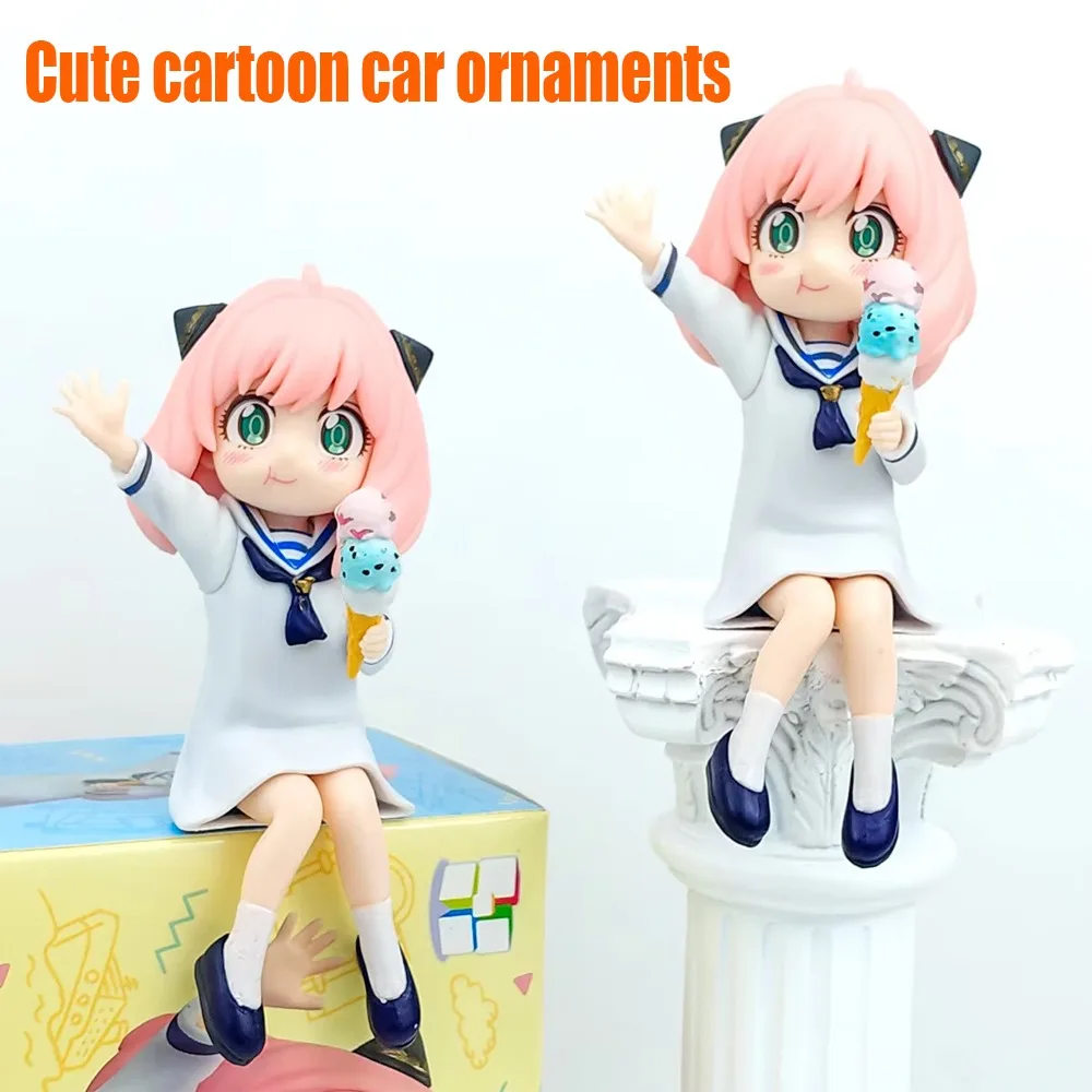 13cm família espião bonito criativo anime boneca modelo anime modelo periférico bonito ornamentos de mesa presentes do feriado estátua coleção